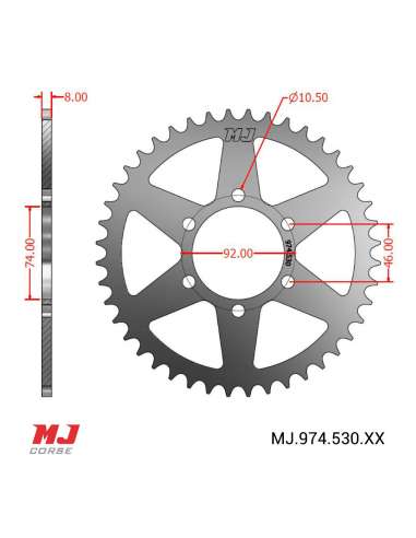 Corona MJ para Yamaha XJ 400 81-82