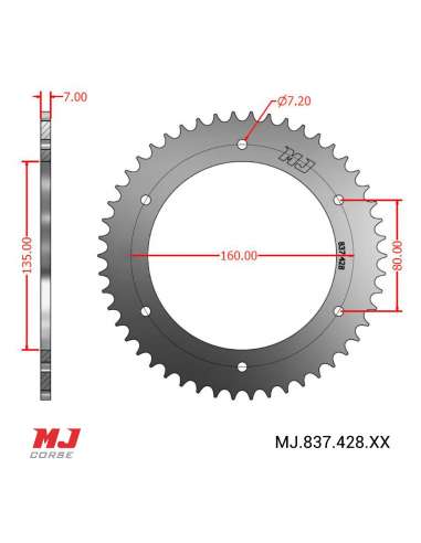 Couronne MJ compatible avec ANCILLOTTI 80