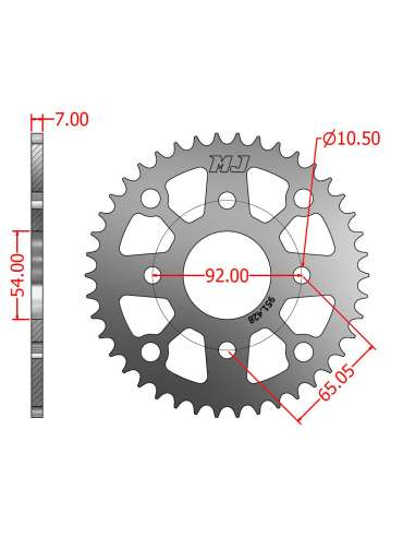 Corona MJ para Yamaha RDZ125 1987-1989