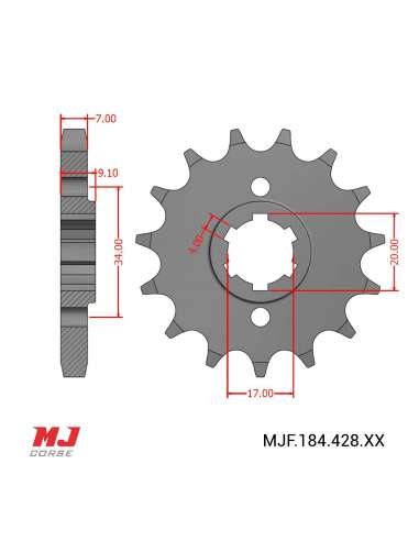 Pignon compatible avec Keeway K-Light 125 18-20