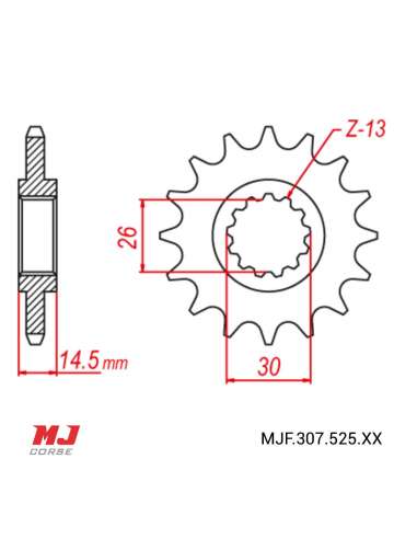 Pignon compatible avec Honda VFR 800 F 2014-2020