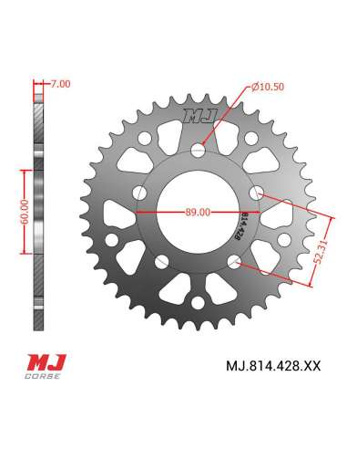 MJ-Hintere Kettenräder Für KEEWAY K-LIGHT 125