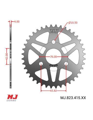 Couronne MJ compatible avec Oz llanta 17 MODEL 3