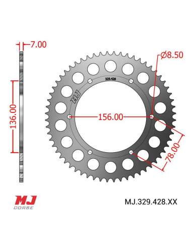 Corona MJ per Fantic XEF 125 4T