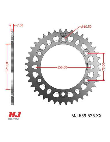 MJ-Hintere Kettenräder Für KTM 950 Super Enduro R 06-10