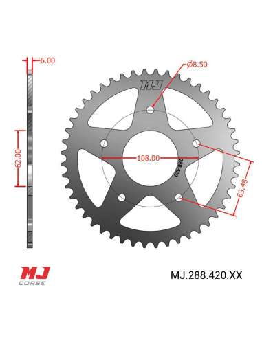 Corona MJ para Motor Hispania RX 50 R