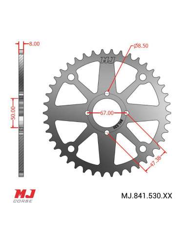 Couronne MJ compatible avec KAYO AU 200 2018-2022