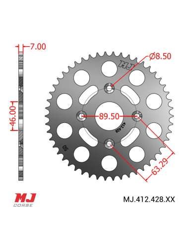 MJ rear sprocket for Gilera Arcore 125