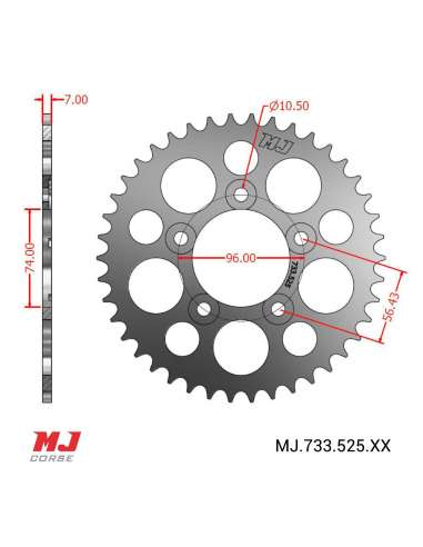 Corona MJ para Honda CBR 400 RR ( NC 23 )