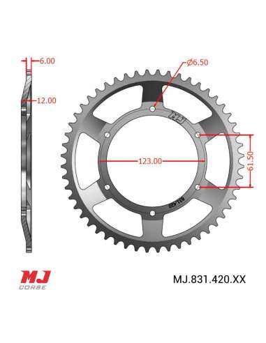 Corona MJ para Motor Hispania RYZ 50 SM