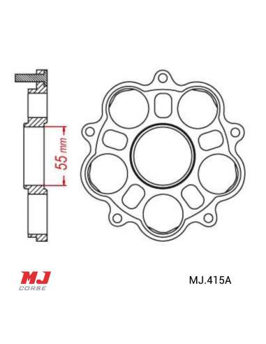 Adaptateur pour couronne Ducati Hypermotard 950 19-23