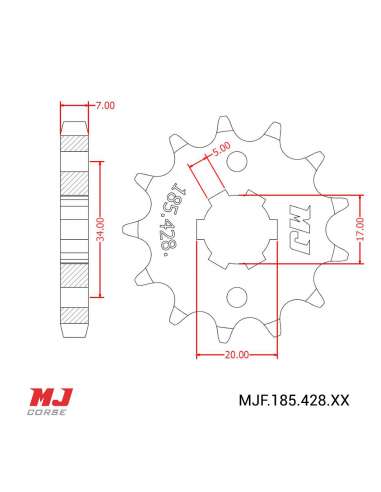 Ritzel für Rieju Tango 125 20-23