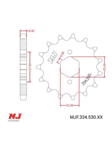 Front sprocket for Masai A 333 Ultimate 12-13