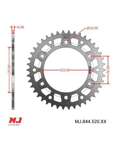 Corona MJ para Honda CRF 250 13-21