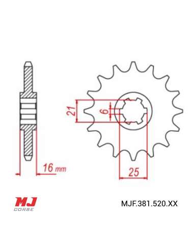 Pignon compatible avec KYMCO VENOX 250 02-13