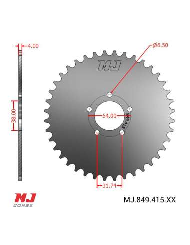 Couronne MJ compatible avec HONDA AMIGO