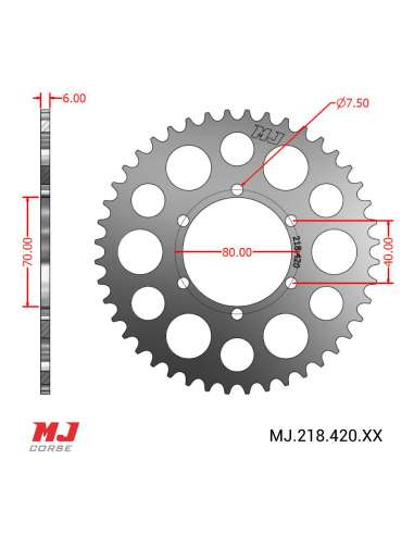 Corona MJ per Derbi RD 75