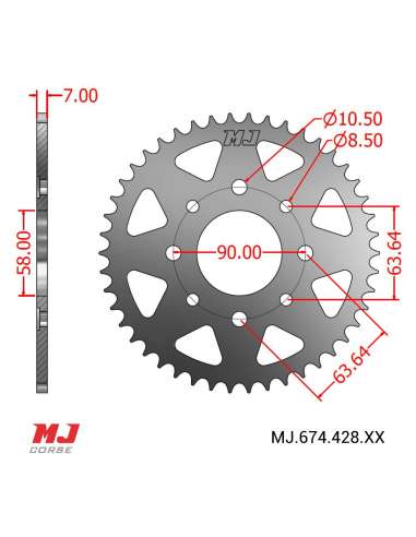 Corona MJ per MASH Cafe Racer 125 15-16