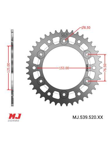 Corona MJ para Honda CRF 300 21-23