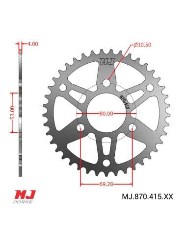 MJ-Hintere Kettenräder Für MAXXON GP 160R