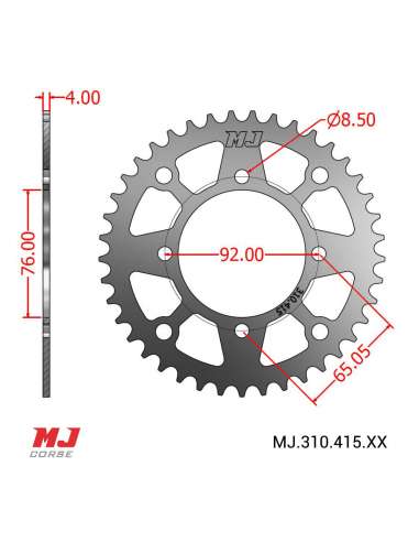 MJ-Hintere Kettenräder Für MAXXON GP 125