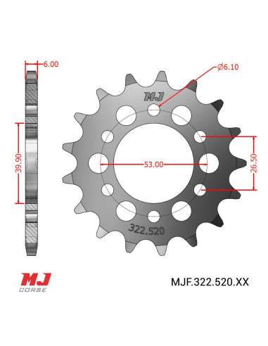 Front sprocket for Yamaha T-MAX 530