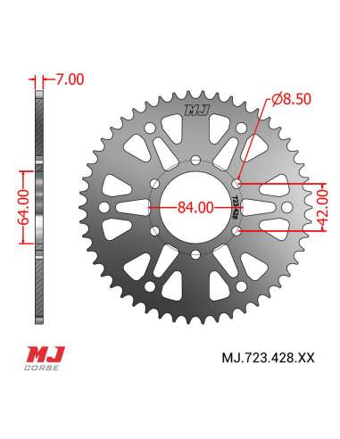 MJ-Kettenräder für Suzuki TM 125 73-75