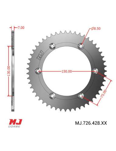 Corona MJ para Honda XLR 125 R  98-02