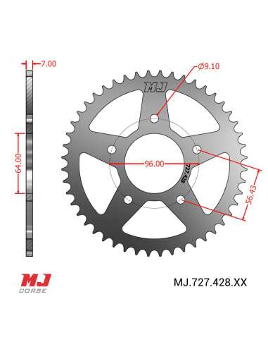 Corona MJ para Honda NX 125 88-90