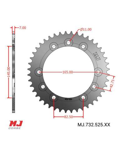 Corona MJ per Honda NT 400 BRO'S