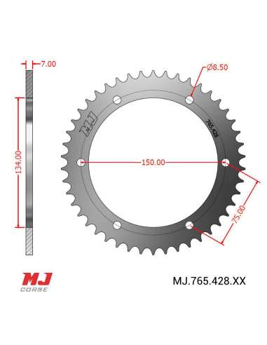 Corona MJ para Kawasaki KMX 125 86-03