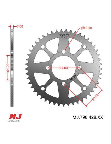 Corona MJ para Suzuki RV 125 Van Van 03-16