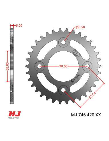 Corona MJ per Honda Astrea Grand 110 17-18