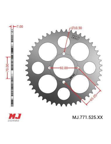 Corona MJ para Kawasaki KH 250 75-82