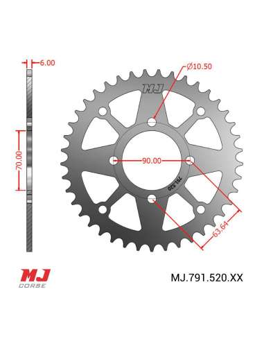 Corona MJ para Kawasaki KEF 300 Lakota 95-03