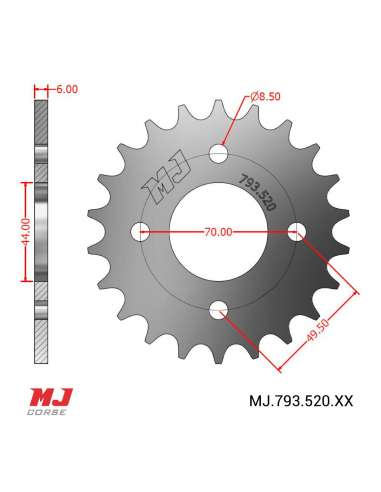 Corona MJ para Kawasaki KSF 80 03-06