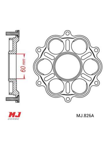 Adattatore per corona Ducati 1198 Diavel 11-18