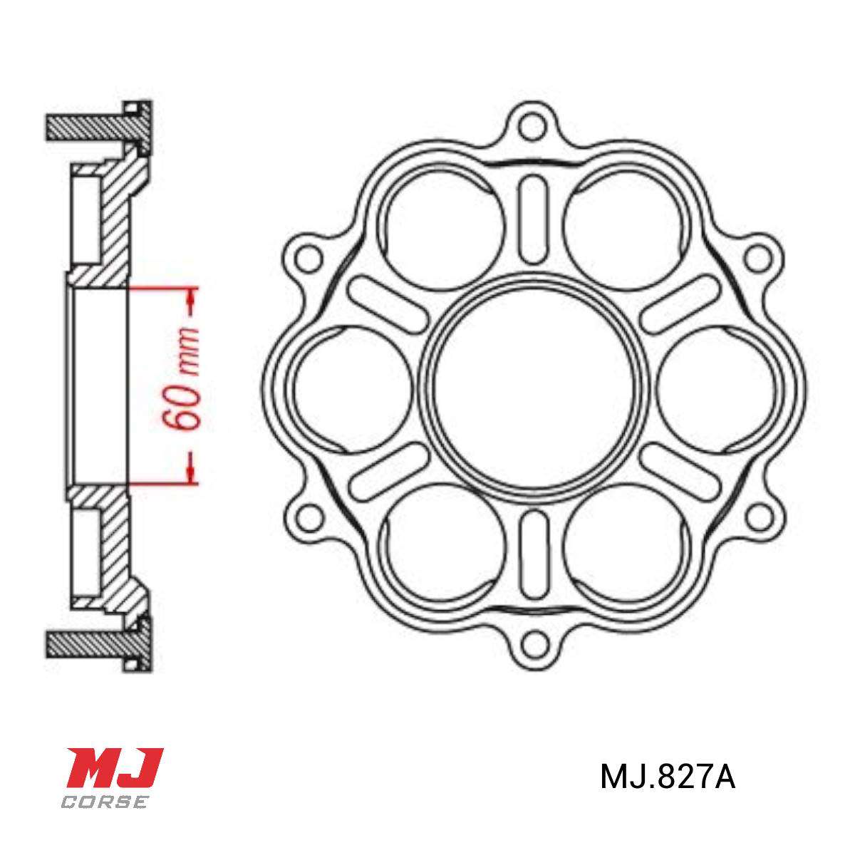 Kettenradträger für Ducati Streetfighter 1103 V4 20-22 - MJ Corse