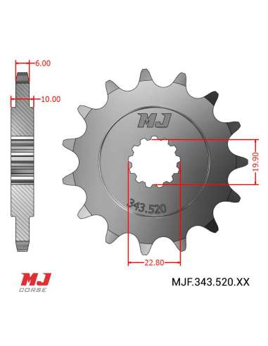 Front sprocket Zontes T1 310