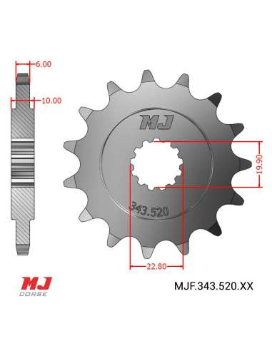 Pignon compatible avec Zontes T1 310