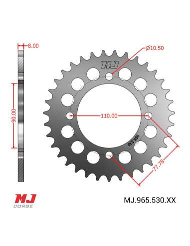 MJ-Hintere Kettenräder Für Yamaha XS 250 82