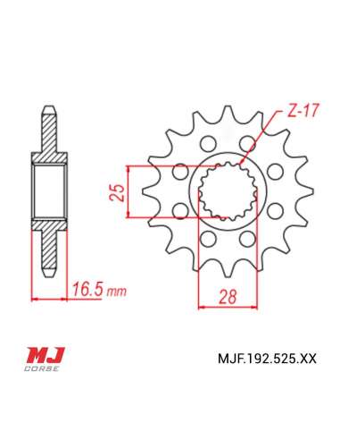 Pignon compatible avec KTM 950 Super Enduro R 06-10