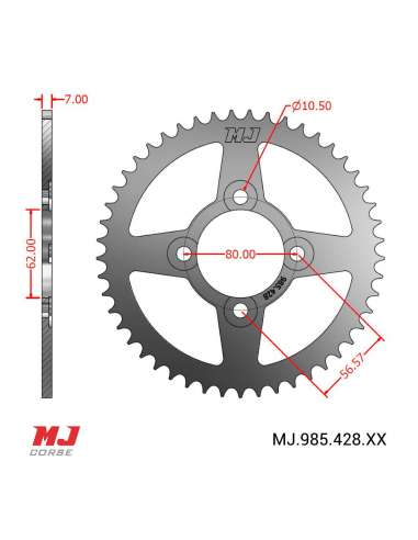 Corona MJ per Yamaha TTR 125 02-22