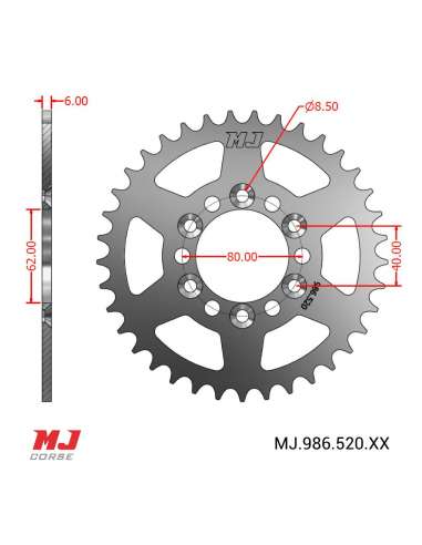 Corona MJ para Yamaha BW 200 85-88