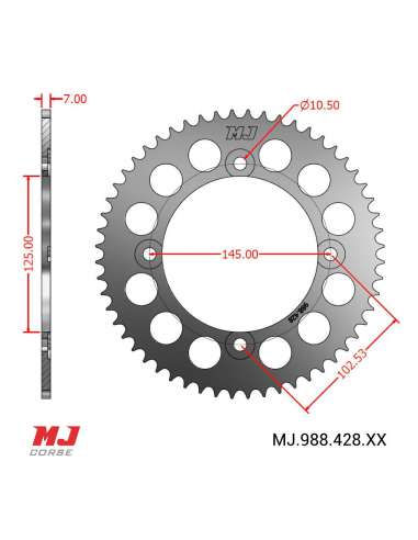 Corona MJ per Yamaha Drag Star 125 (XVS 125) 00-04