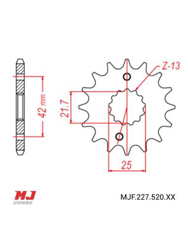 Piñón para Suzuki RG 250 Gamma 83-88