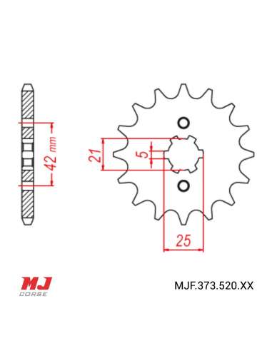 Pignone per Keeway Cruiser 250 09-16