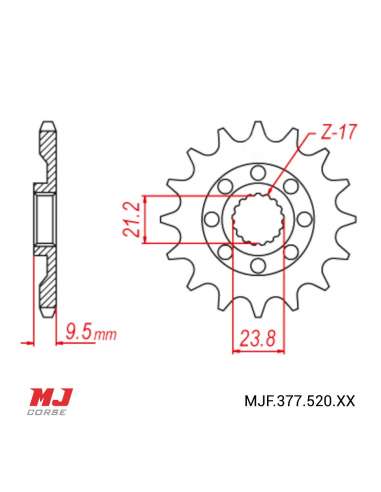 Front sprocket for Suzuki RM-Z 450 05-12