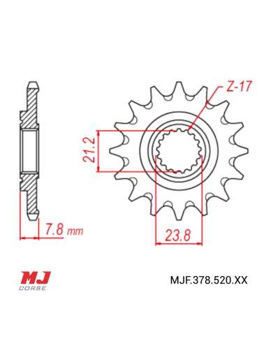 Pignon compatible avec Honda CRF 250 18-21