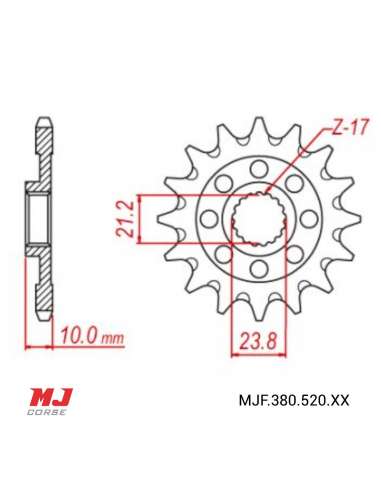 Pignon compatible avec Suzuki RM-Z 450 18-22